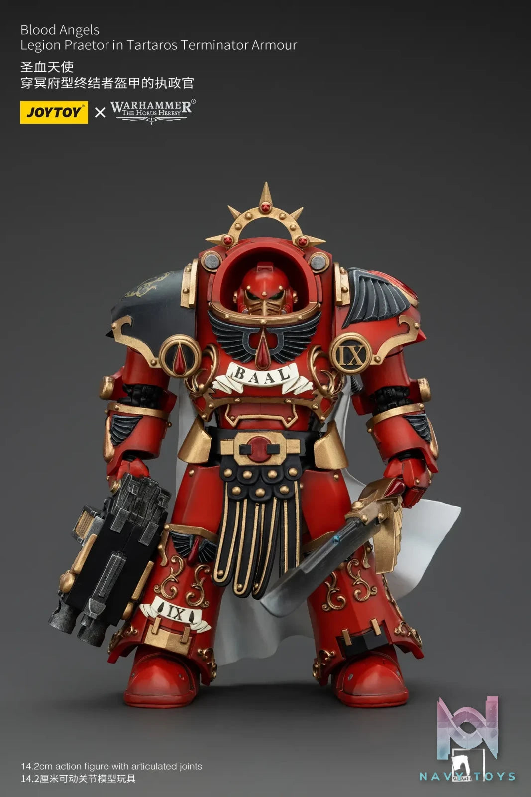 JOYTOY Studio – Warhammer ‘The Horus Heresy’ Blood Angels Legion Praetor in Tartaros Terminator Armour JT00386 (Licensed)