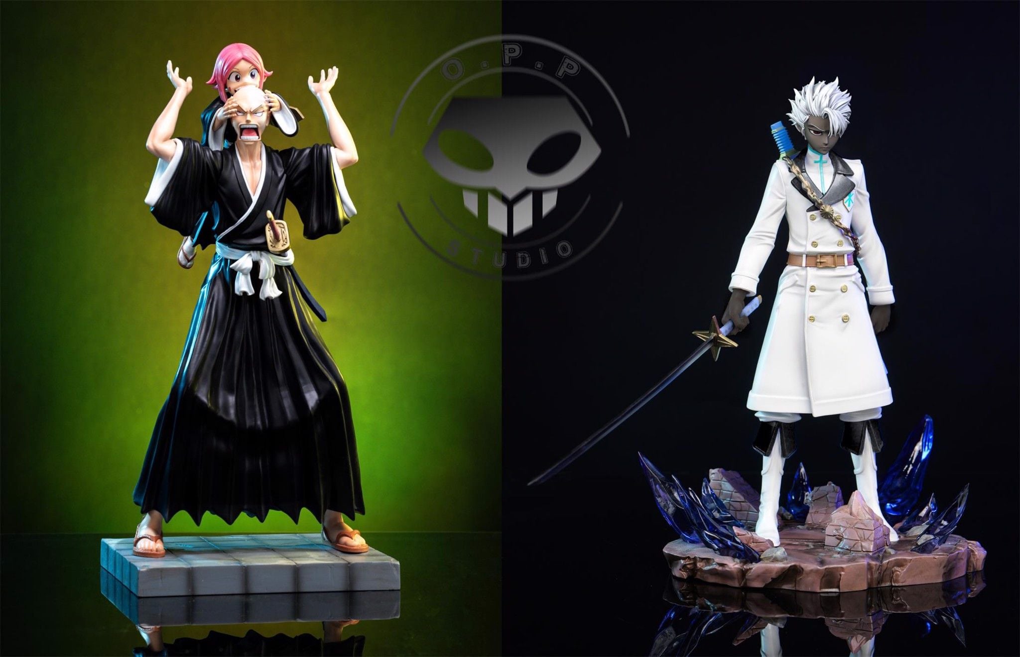 Ikkaku Madarame & Yachiru Kusajishi - Bleach - OPP Studio resin statue opp studio anime figure