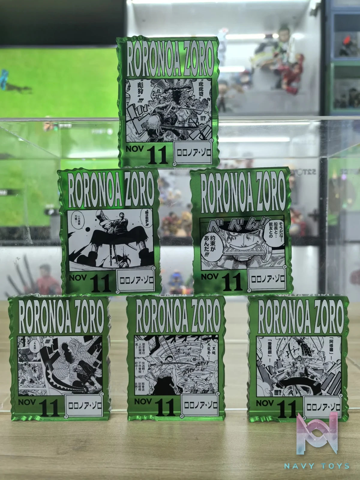 Pin Jiang Meng Qi Studio – Roronoa Zoro Birthday Card Brick One Piece