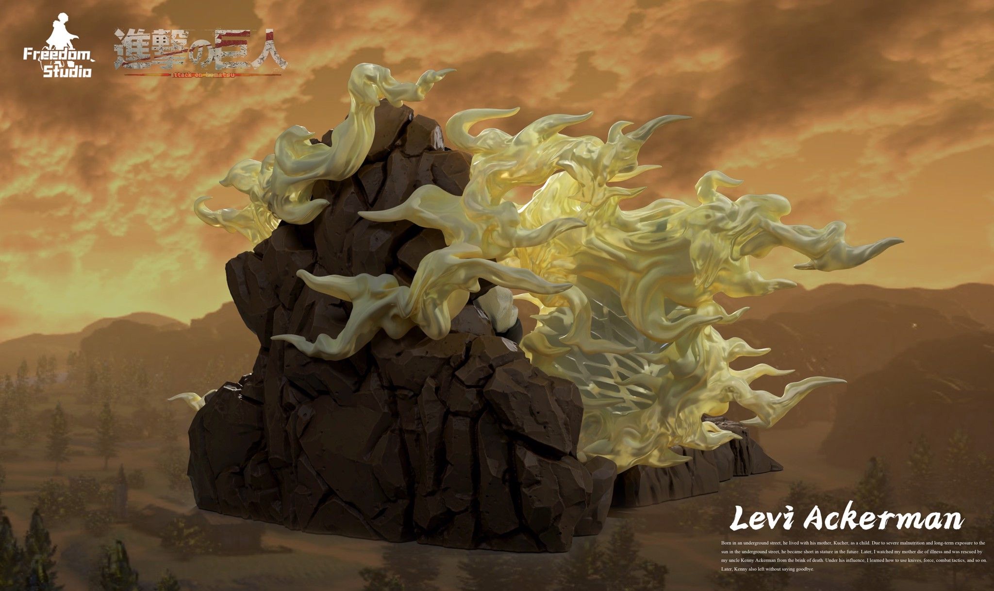 Levi Ackerman Curtain Call - Attack on Titan - Freedom Studio resin statue freedom studio anime figure