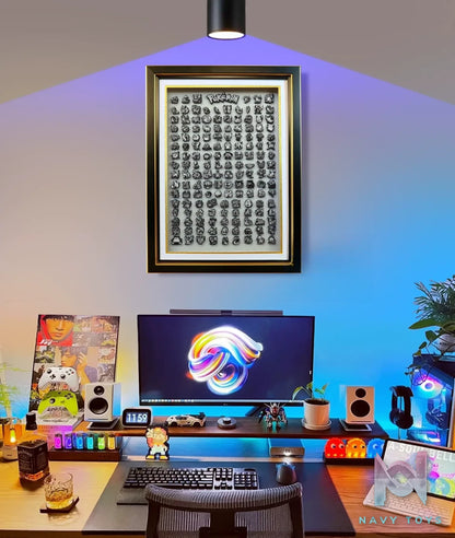 KALA HOME Studio – Black And White Generation I Pokémon Pixel Art 3D Decorative Painting Pokémon