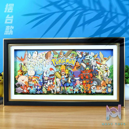 KALA HOME Studio – Pokémon Multiple Characters #01 3D Decorative Painting Pokémon