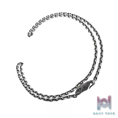 Raven Studio (silver jewelry) – Original Exclusive Design 4.5mm Thick Eagle Head Hook Necklace Original