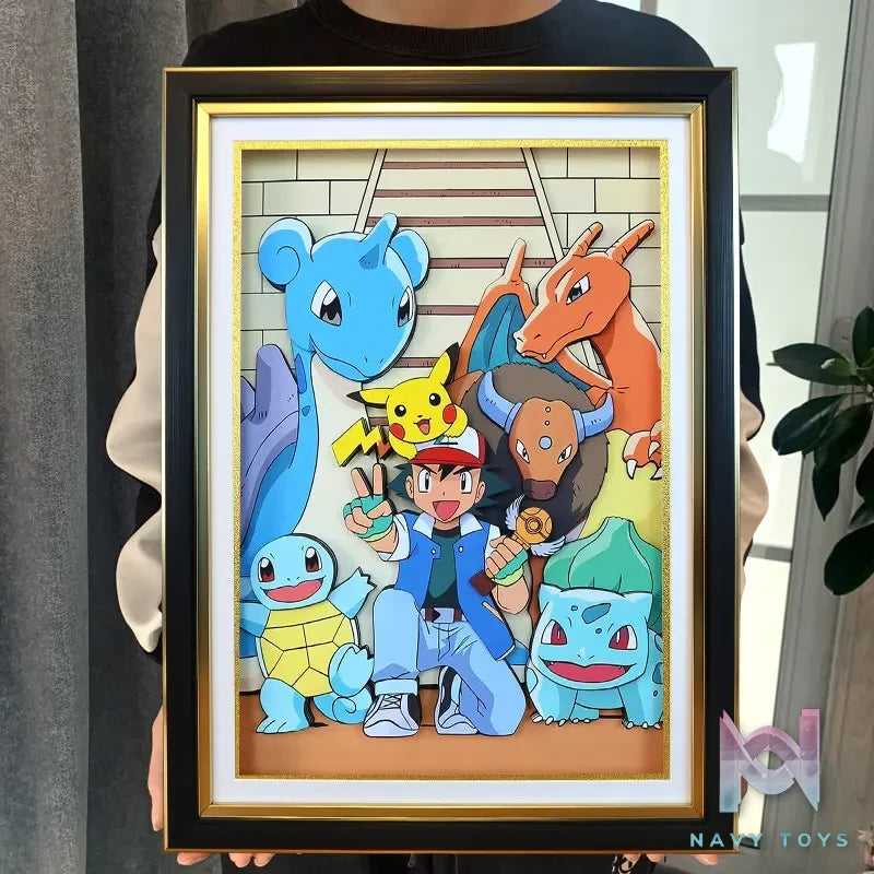 KALA HOME Studio – Pokémon Multiple Characters #12 3D Decorative Painting Pokémon