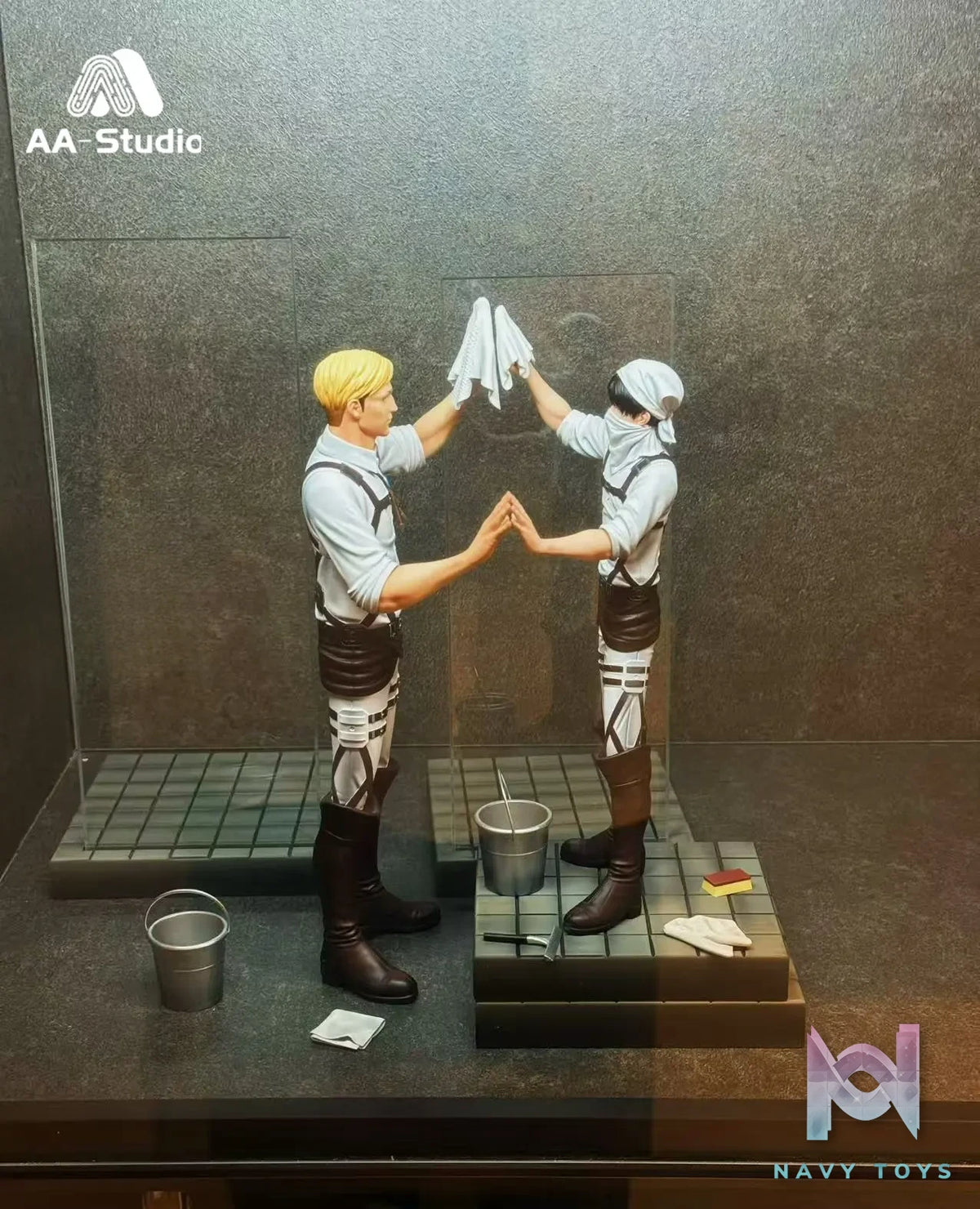 AA Studio – Levi Ackerman X Erwin Smith Window Wiping Attack on Titan