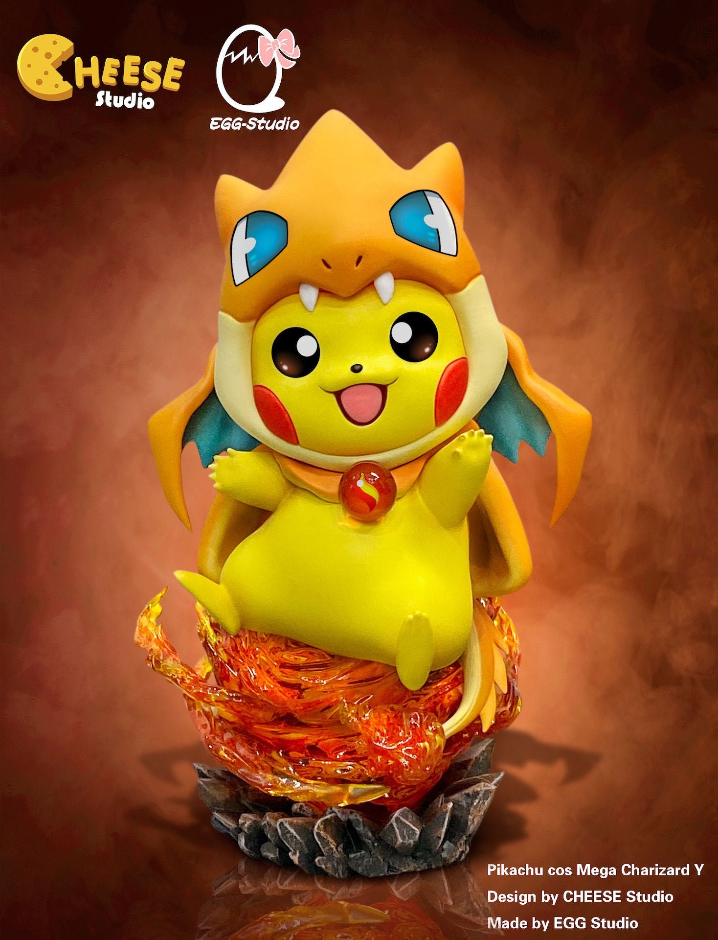 Pikachu cos Mega Charizard Y resin statue Cheese Studio x EGG Studio anime figure
