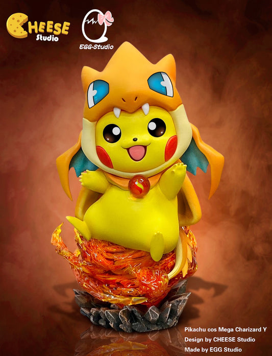 Pikachu cos Mega Charizard Y resin statue Cheese Studio x EGG Studio anime figure