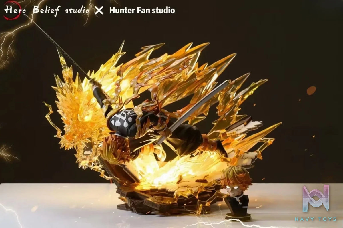 Hero Belief Studio – Demon Slayer Agatsuma Zenitsu Flaming Thunder God