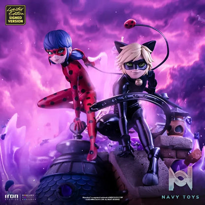 Iron Studio – Lady Bug and Cat Noir Miraculous 10th Anniversary Signed Edition – Deluxe Art Scale 1/10 Statue (Licensed)
