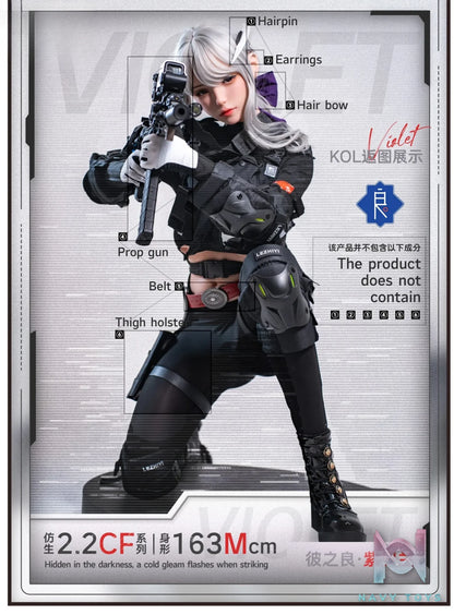 Bezlya – 2.2CF Series 163cm Violet: Bladestorm Hunter 1/1 Scale Silicone Love Doll (Licensed)