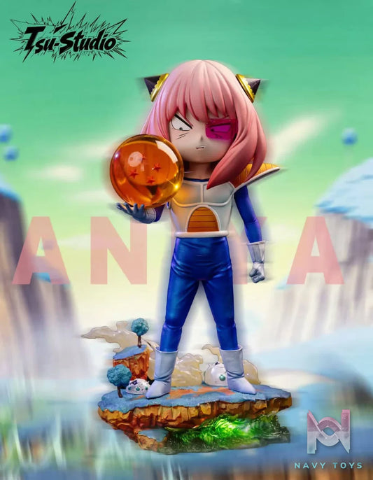 Anya Cosplay Vegeta resin statue Tsu studio anime figure