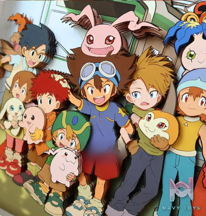KALA HOME Studio – Digimon Multiple Characters #02 3D Decorative Painting Digimon