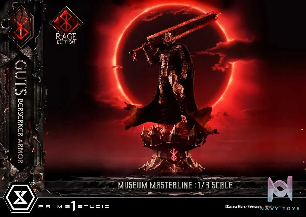 Museum Masterline Berserk Guts, Berserker Armor Rage Edition MMBR-03 MMBR-03DX MMBR-03DXS (Licensed) - Prime 1 Studio resin statue Navy Toys anime figure