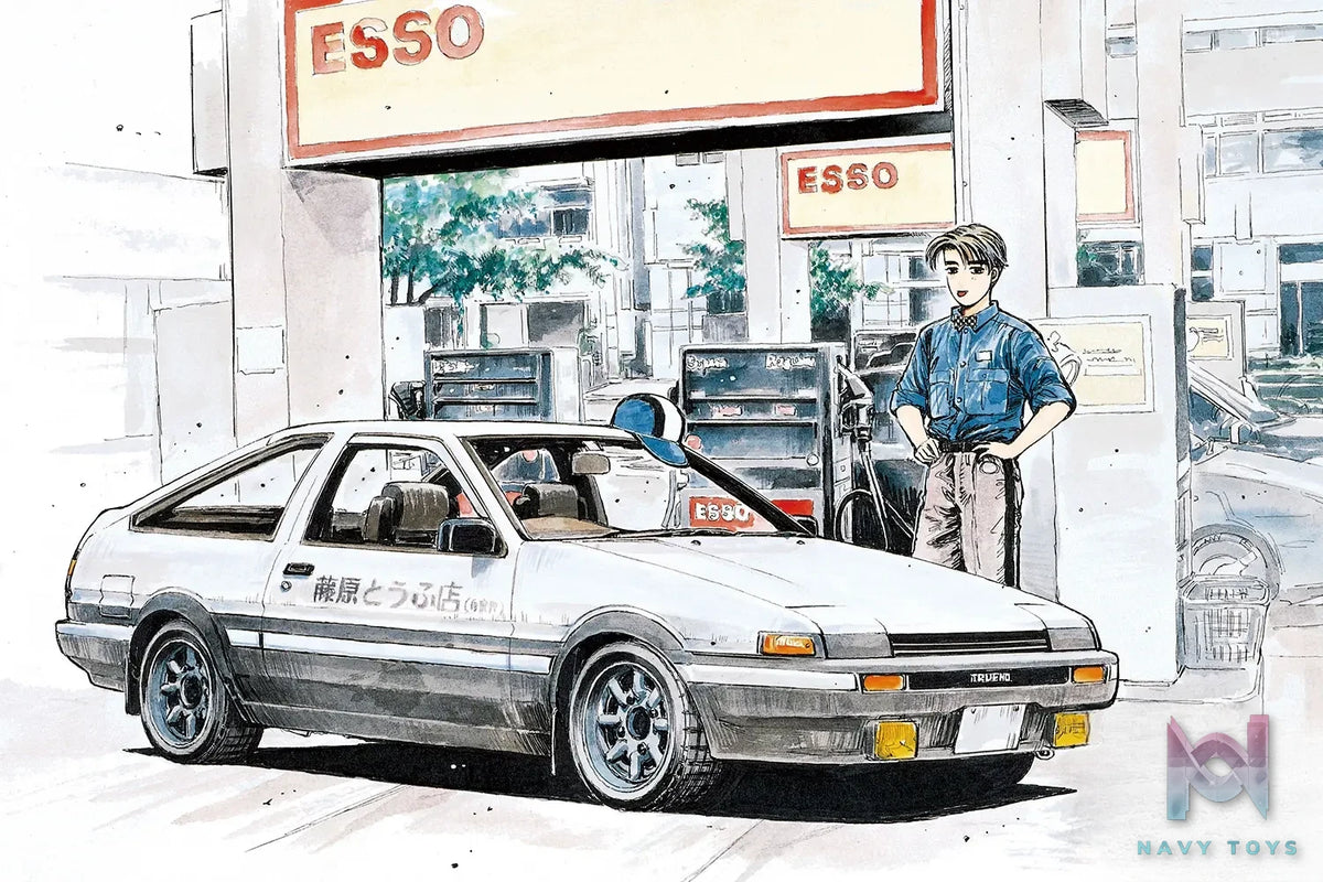 AOSHIMA – 1/32 Initial D Takumi’s Hachiroku X Keisuke’s FD (Licensed)