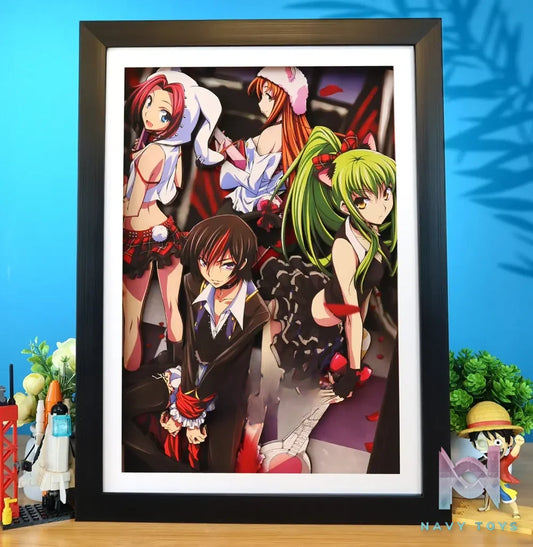 KALA HOME Studio – Code Geass: Lelouch of the Rebellion Multiple Characters 3Decorative Painting Code Geass: Lelouch of the Rebellion