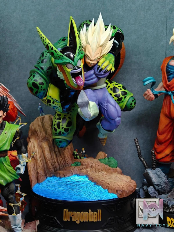 Vegeta Saiyan 2 vs Cell Resin Recast Statue - KT Studio resin statue Recast anime figure