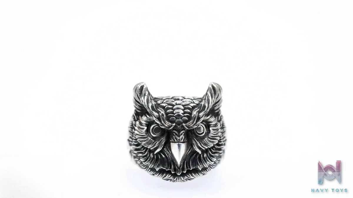 Raven Studio (silver jewelry) – Guardian Series Original Owl Ring Original