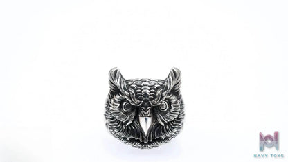 Raven Studio (silver jewelry) – Guardian Series Original Owl Ring Original