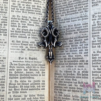 Raven Studio (silver jewelry) – Evil Goat Head Pendant Necklace Original