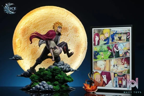 ICE Studio - Naruto Minato & Kushina Under the Moon resin statue Navy Toys anime figure