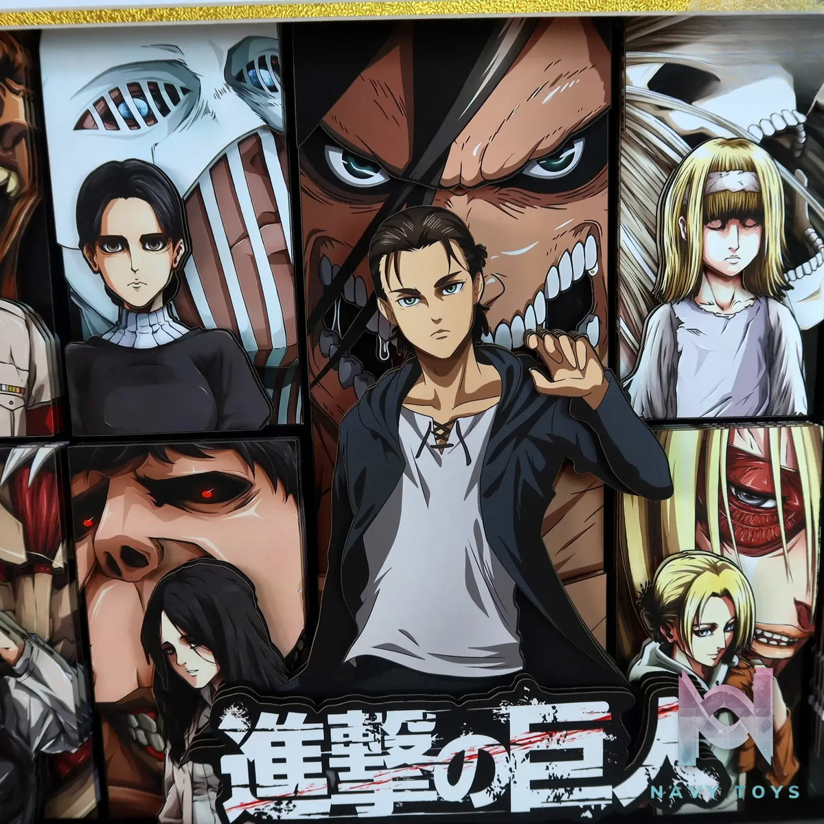 KALA HOME Studio – Attack on Titan Multiple Characters #08 Titan 3D Decorative Painting Attack on Titan