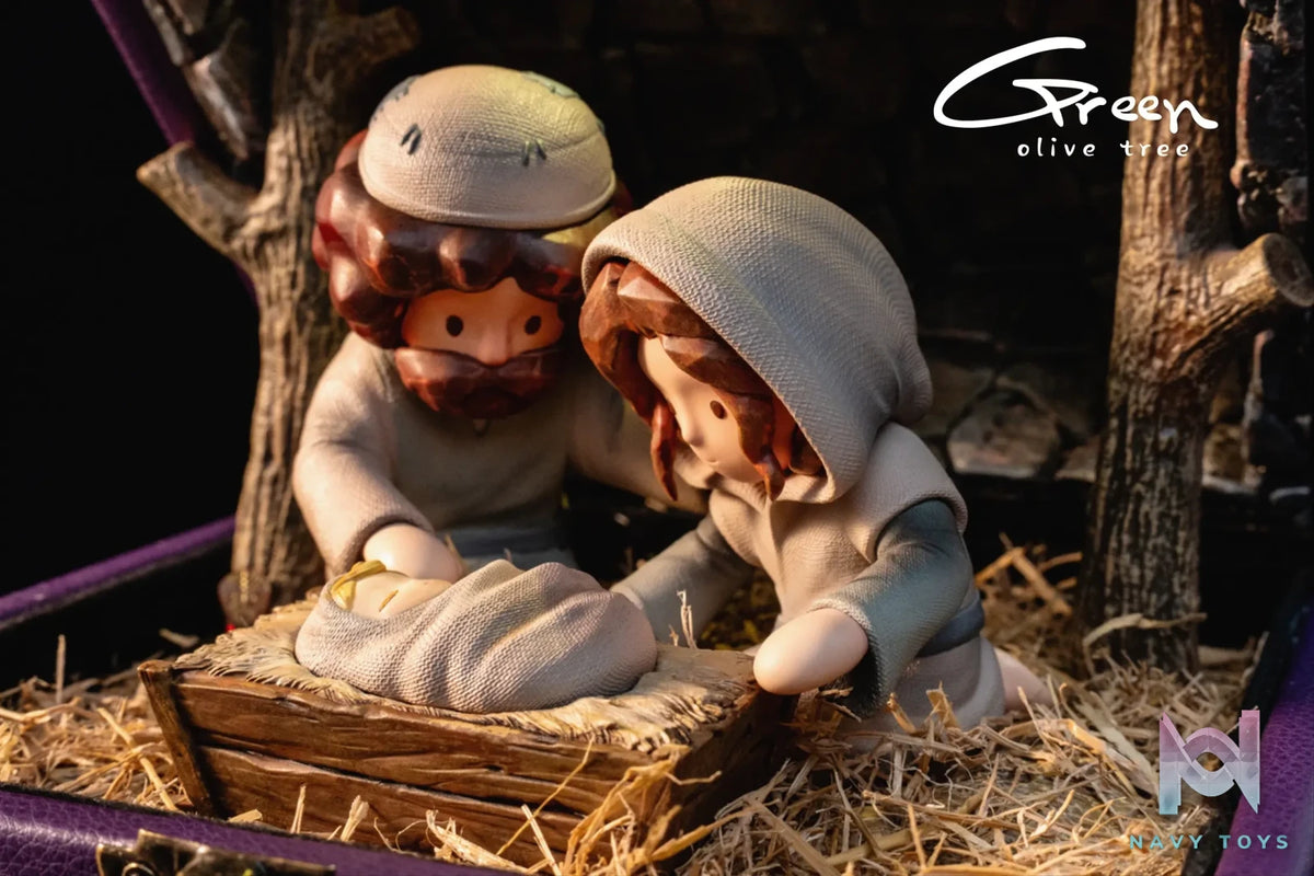 Green Olive Tree Studio – BOX Story Illustration Series-He Was Born in a Manger (Licensed)