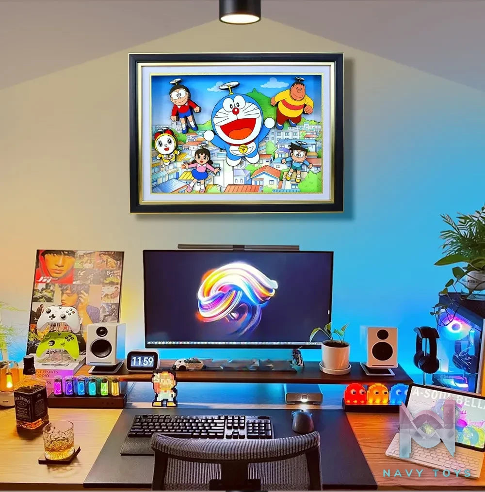 KALA HOME Studio – Doraemon Multiple Characters #03 3D Decorative Painting Doraemon