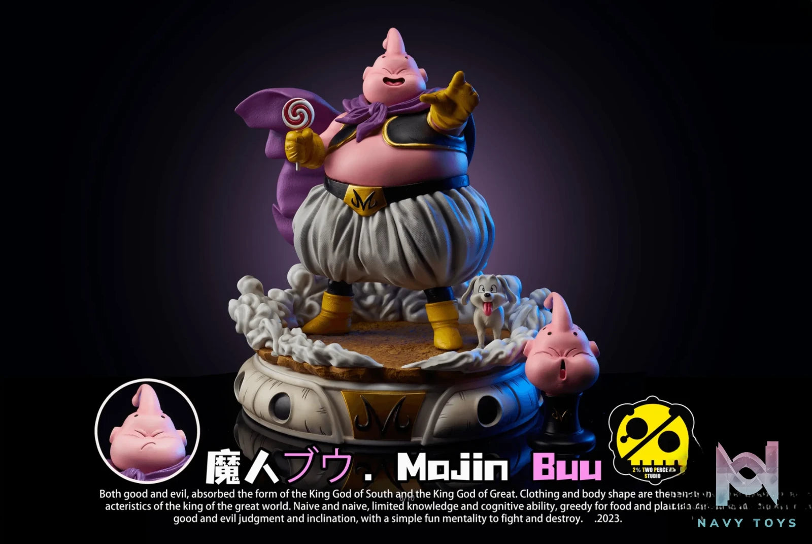 2% Studio – Dragon Ball Fat Buu holding a lollipop