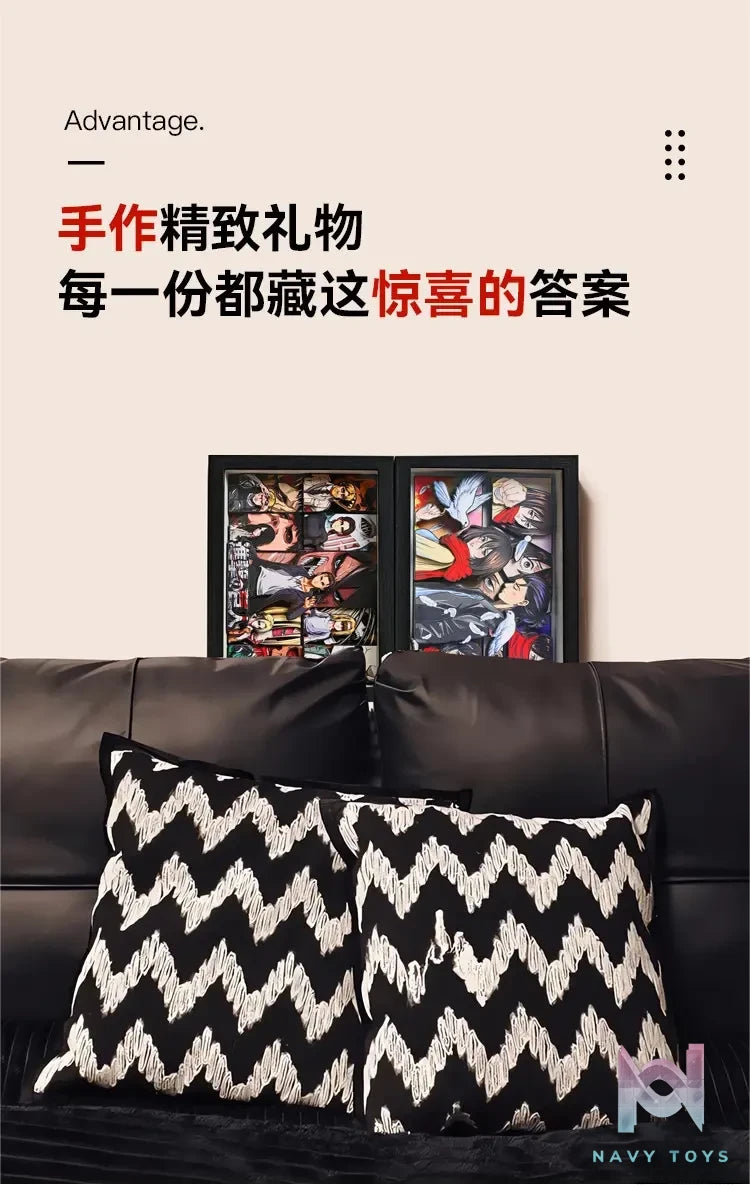 Yu Zhi Jiang Studio – Attack on Titan Multiple Characters 3D Decorative Painting Attack on Titan
