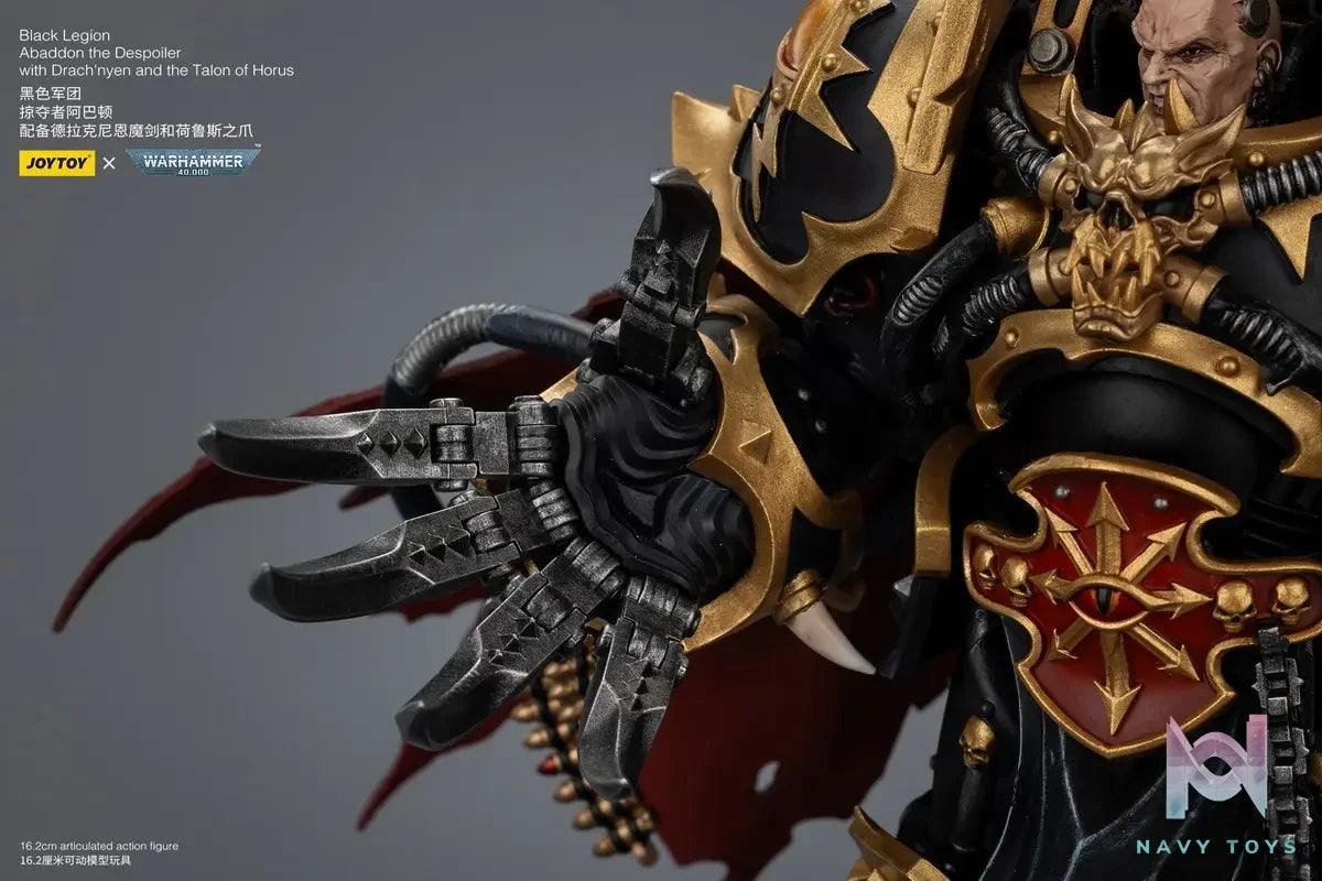 JOYTOY – 1/18 Black Legion Abaddon the Despoiler with Drach’nyen and the Talon of Horus JT02922 (Licensed)