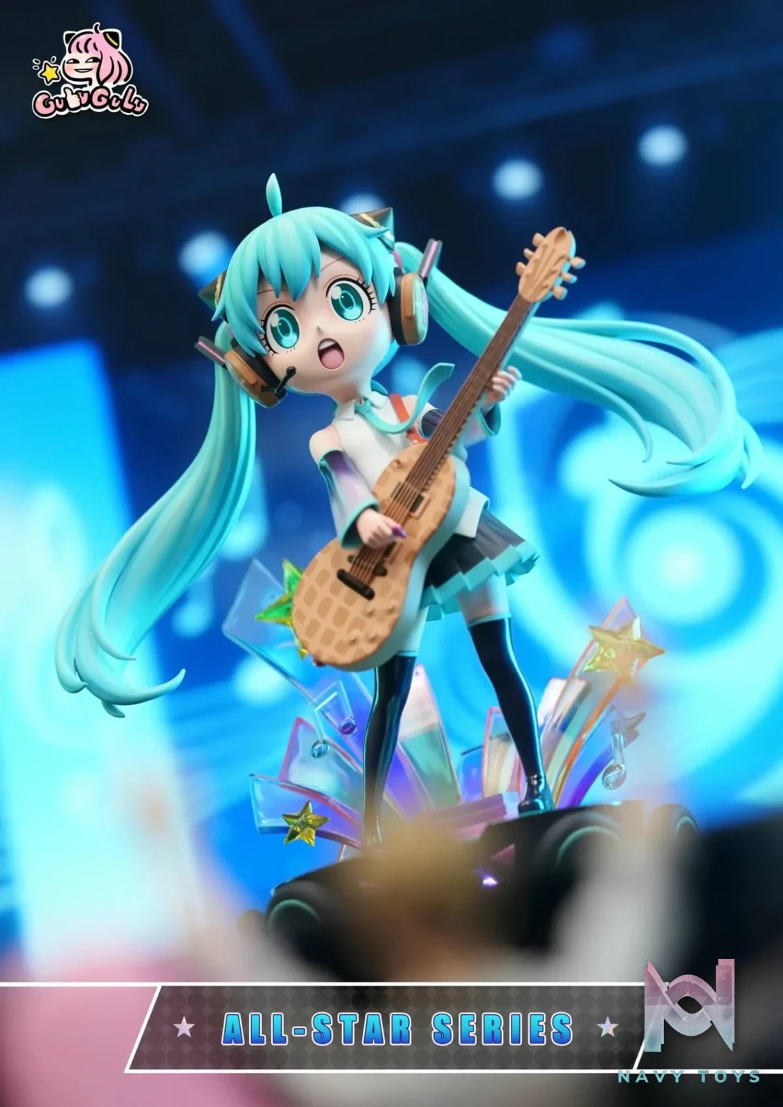 GULUGULU Studio - Spy x Family Anya Forger Cosplaying Hatsune Miku Guitar Girl resin statue Navy Toys anime figure