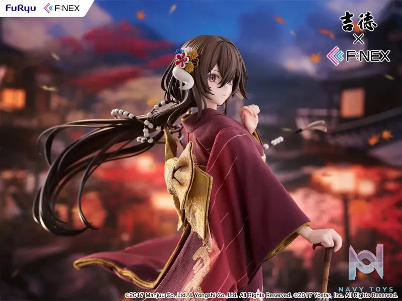 FURYU – Yoshitoku x F:NEX Mikasa blue flower komachi ver -Japanese Doll- 1/4 Scale Figure (Licensed)