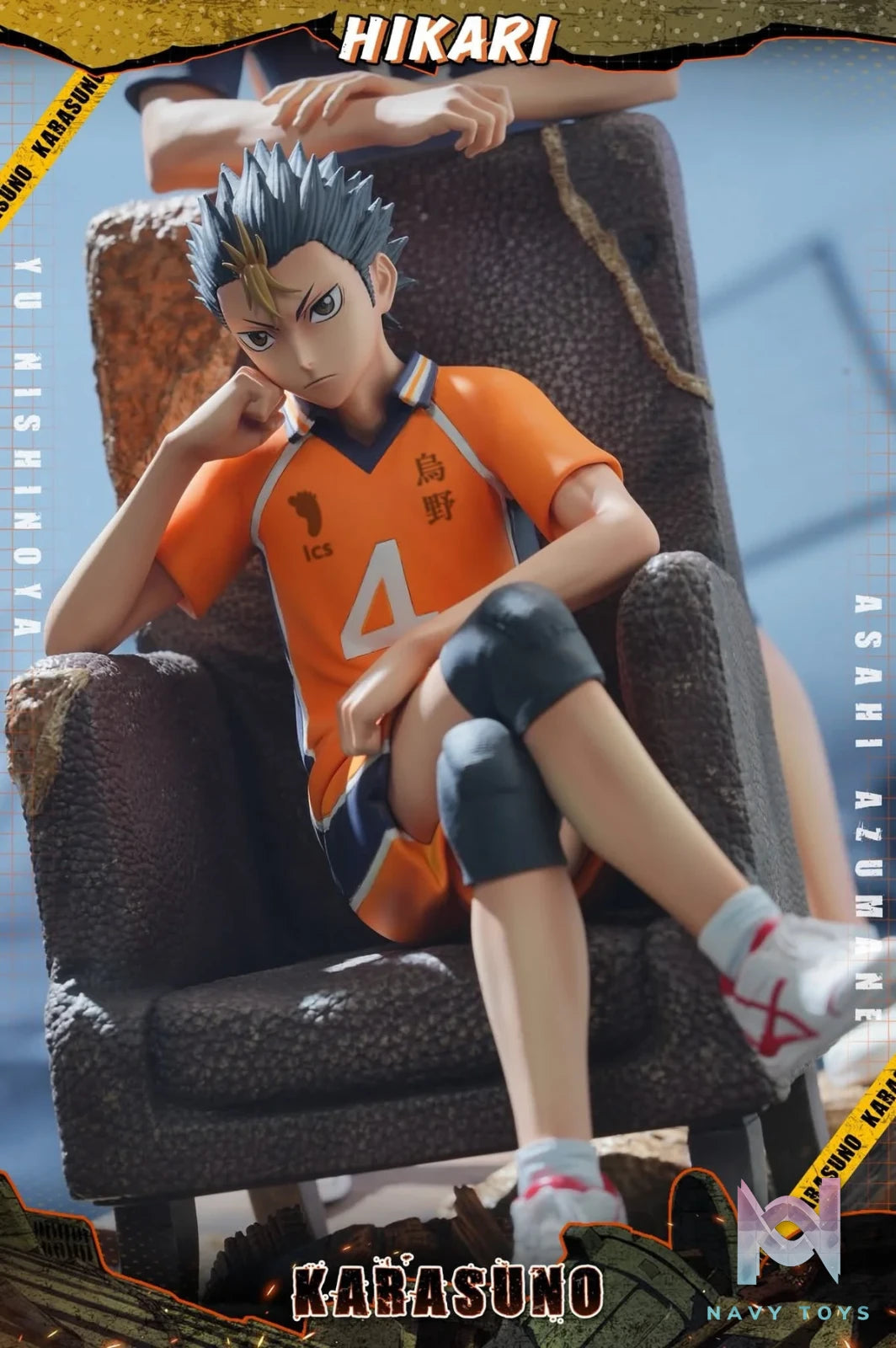 Yu Nishinoya & Ashahi resin statue HIKARI Studio anime figure