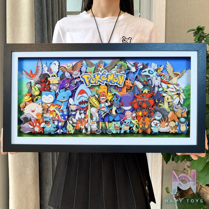 KALA HOME Studio – Pokémon Multiple Characters #01 3D Decorative Painting Pokémon