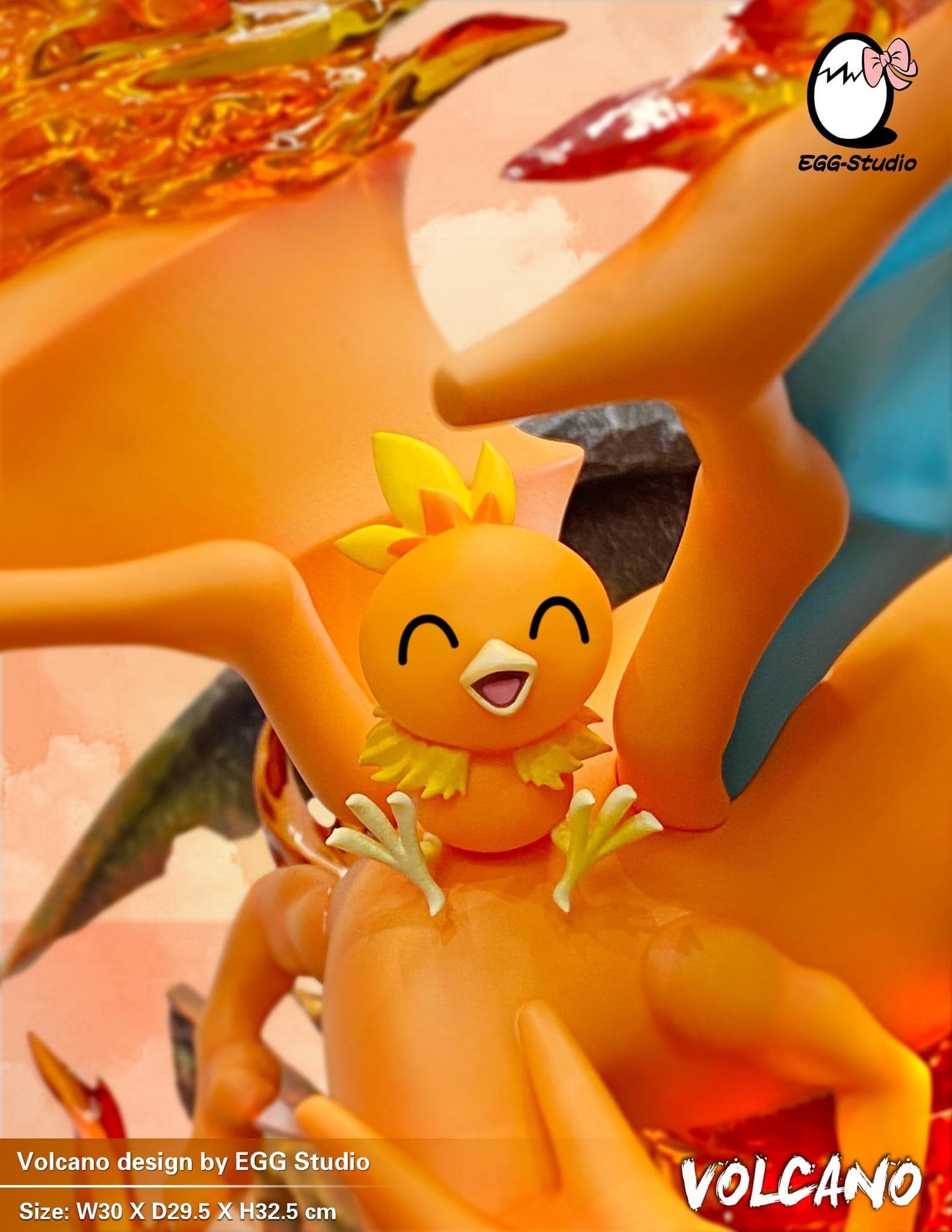 Volcano Family Chalizard Pokemon - Egg Studio resin statue egg studio anime figure