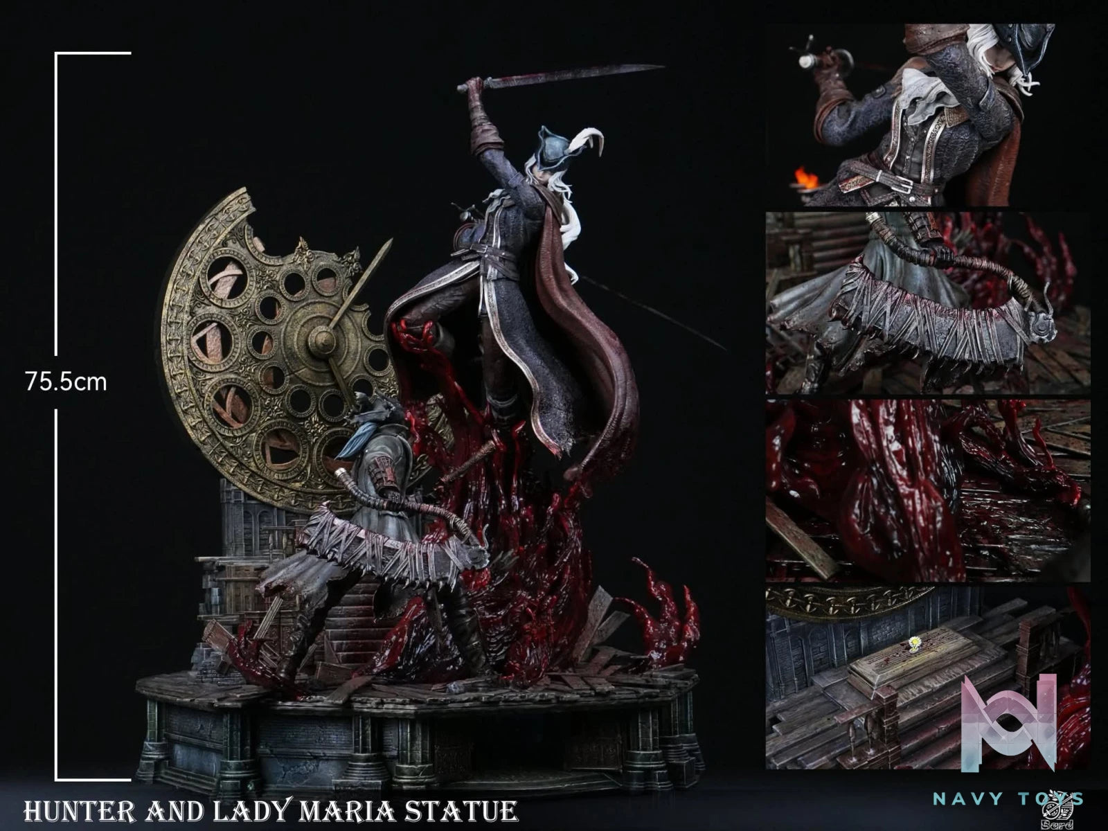 Lady Maria vs Hunter resin statue Bard studio anime figure