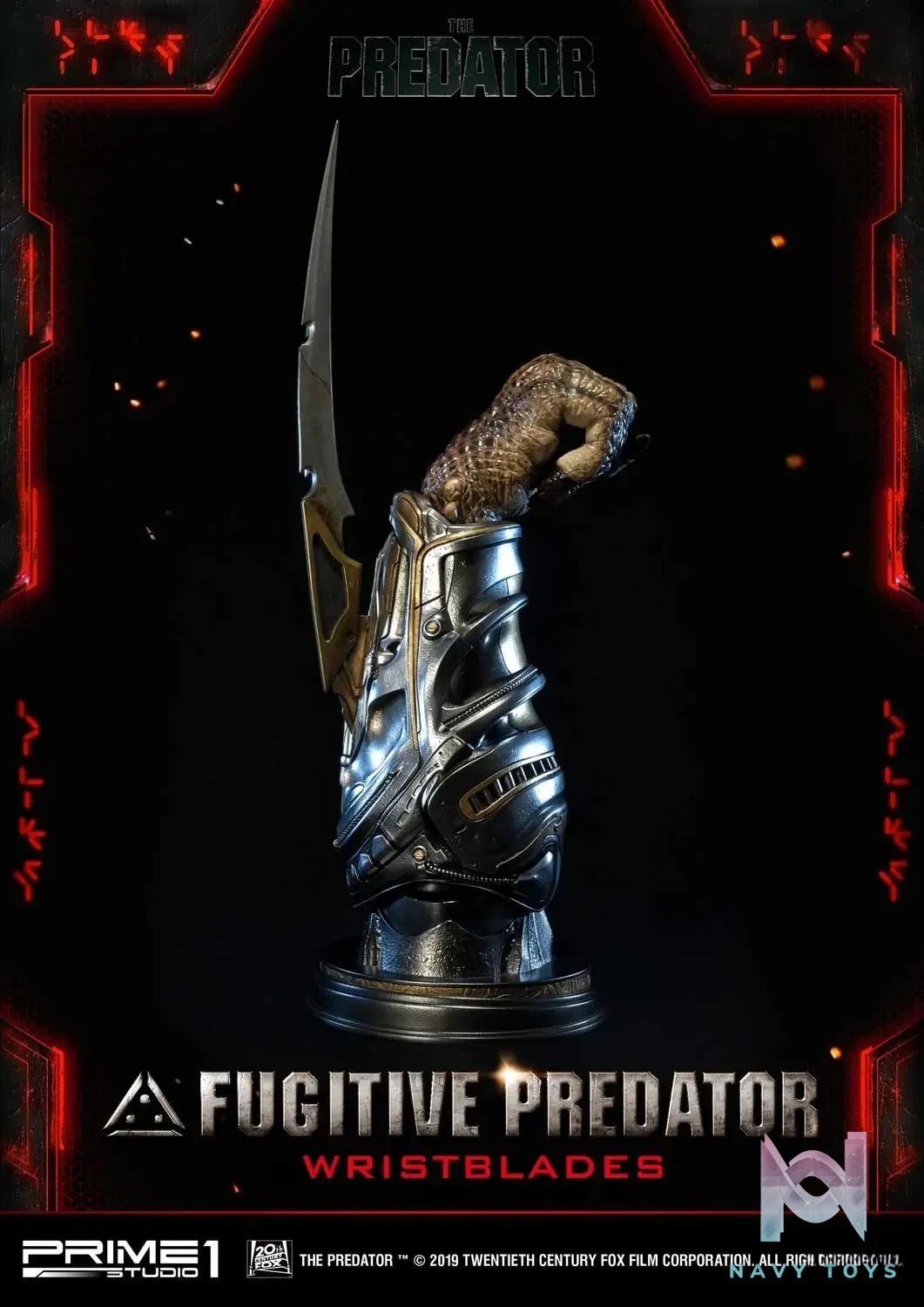 Prime 1 Studio – Life Size Bust The Predator (Film) Fugitive Predator Wristblades LSTPR-02 (Licensed)