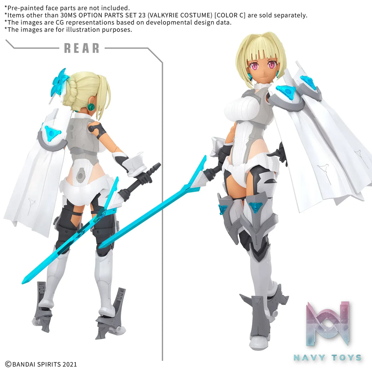 BANDAI SPIRITS – 30MS OPTION PARTS SET 23 (VALKYRIE COSTUME) COLOR C (Licensed)