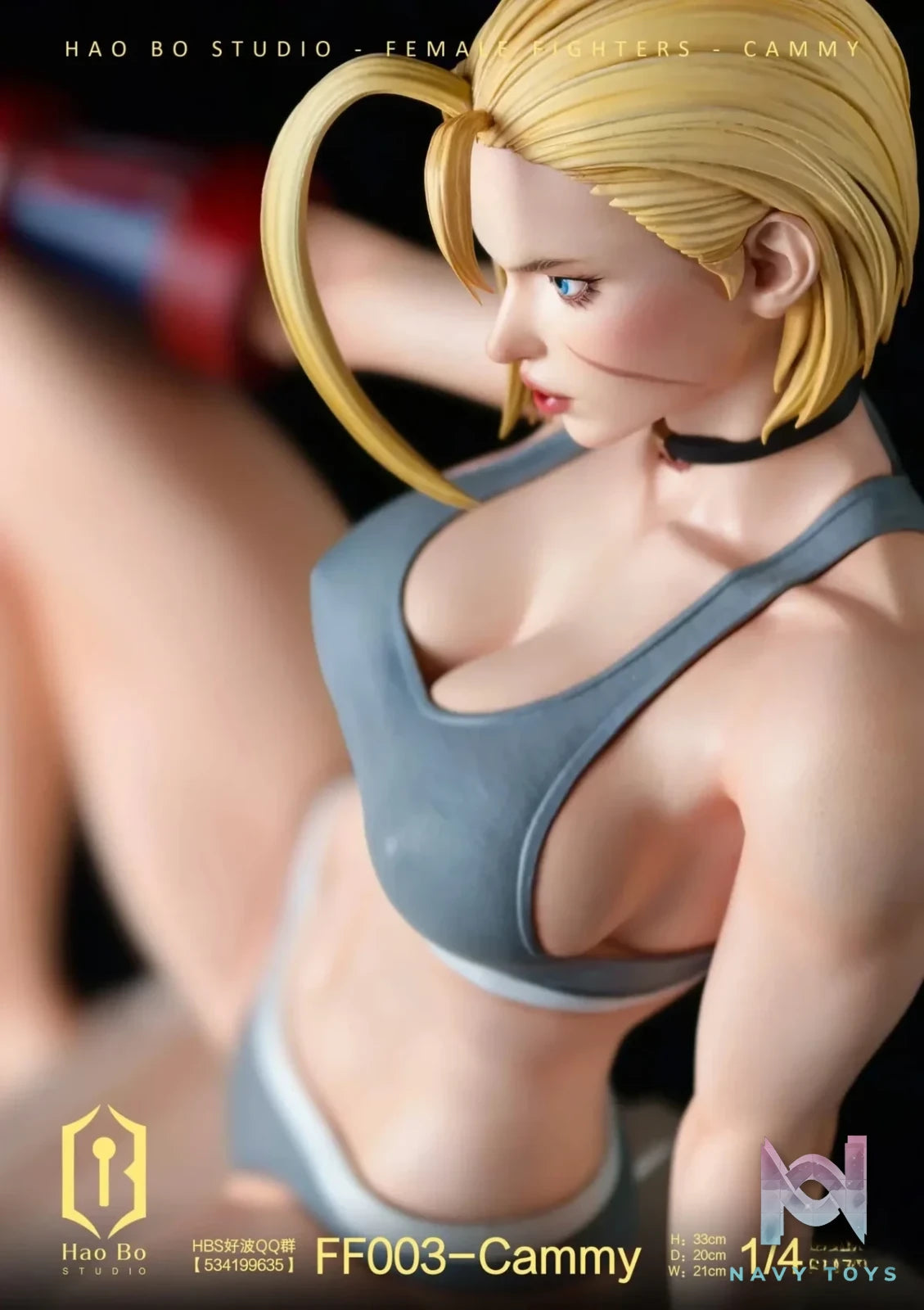 HAO BO Studio - 1/4 Statue Female Fighter Series FF003 Cammy resin statue Navy Toys anime figure