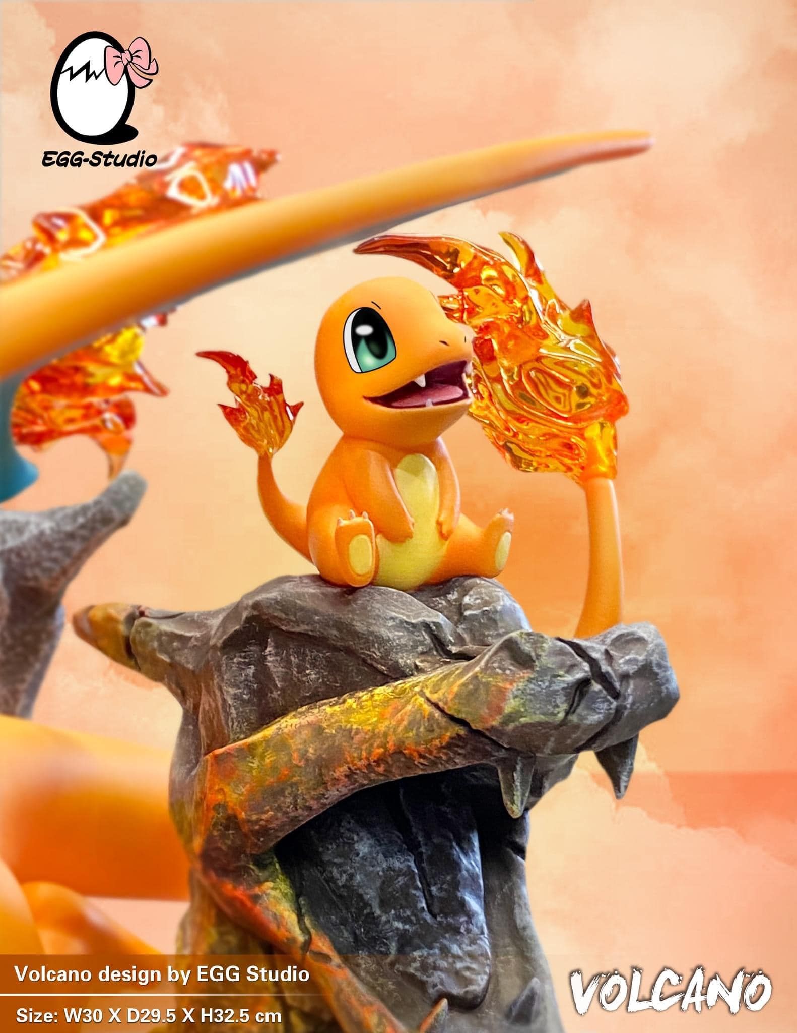 Volcano Family Chalizard Pokemon - Egg Studio resin statue egg studio anime figure