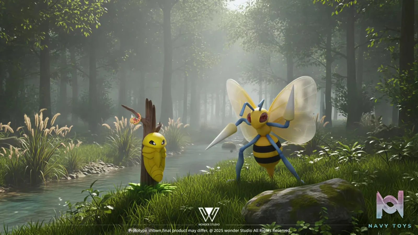 Wonder Studio – Beedrill Evolution Set and Mega Beedrill Pokémon