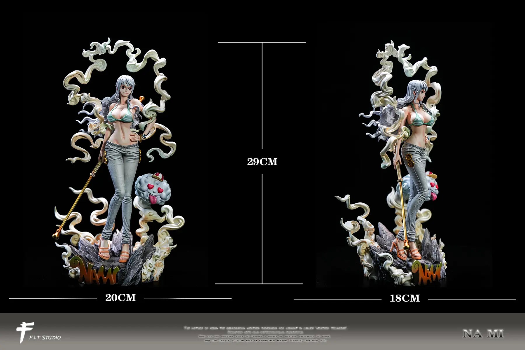 F.I.T Studio - One Piece Nika Form Nami resin statue Navy Toys anime figure