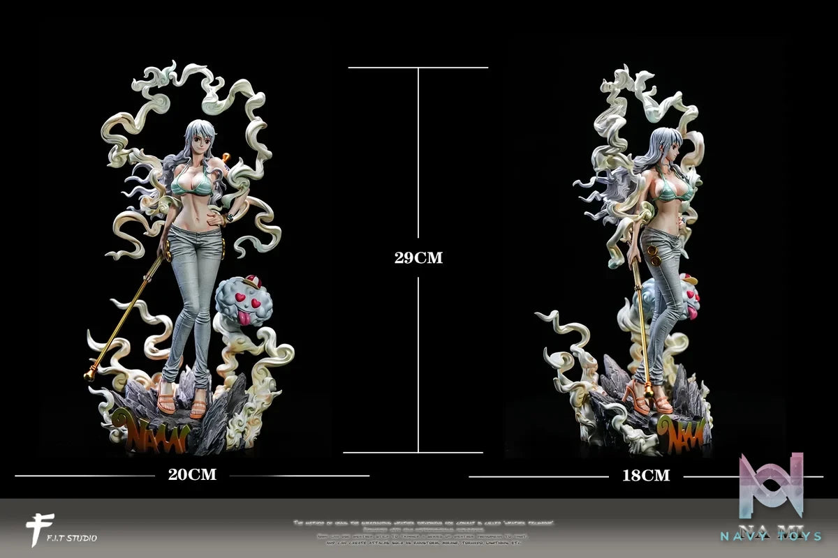 F.I.T Studio - One Piece Nika Form Nami resin statue Navy Toys anime figure