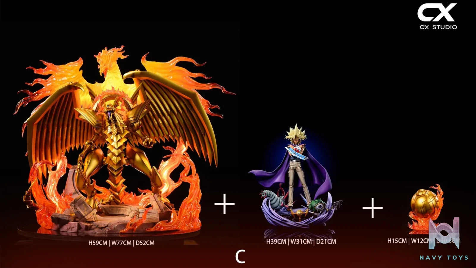 The Winged Dragon of Ra & Marik Ishtar resin statue CX Studio anime figure