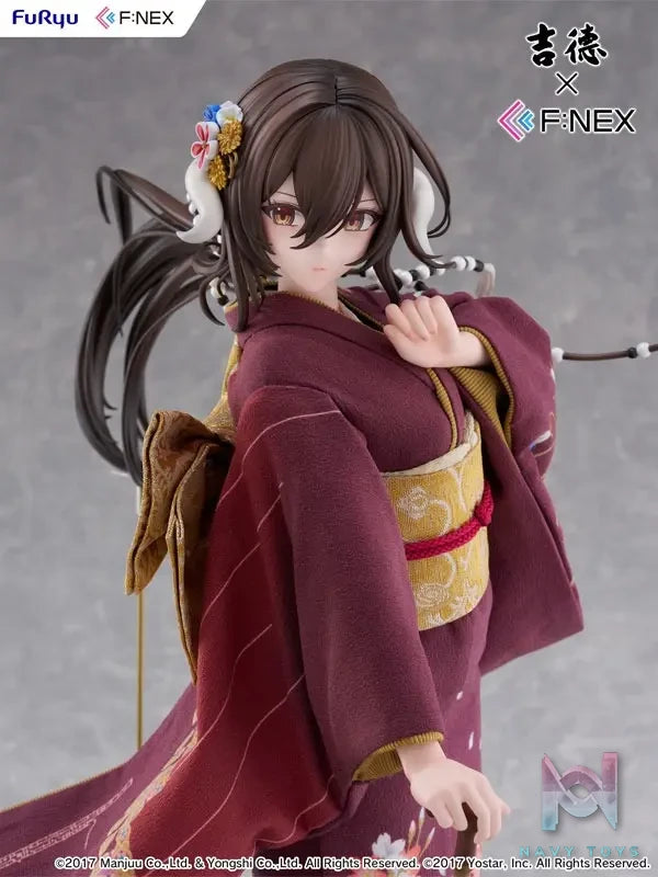 FURYU – Yoshitoku x F:NEX Mikasa blue flower komachi ver -Japanese Doll- 1/4 Scale Figure (Licensed)