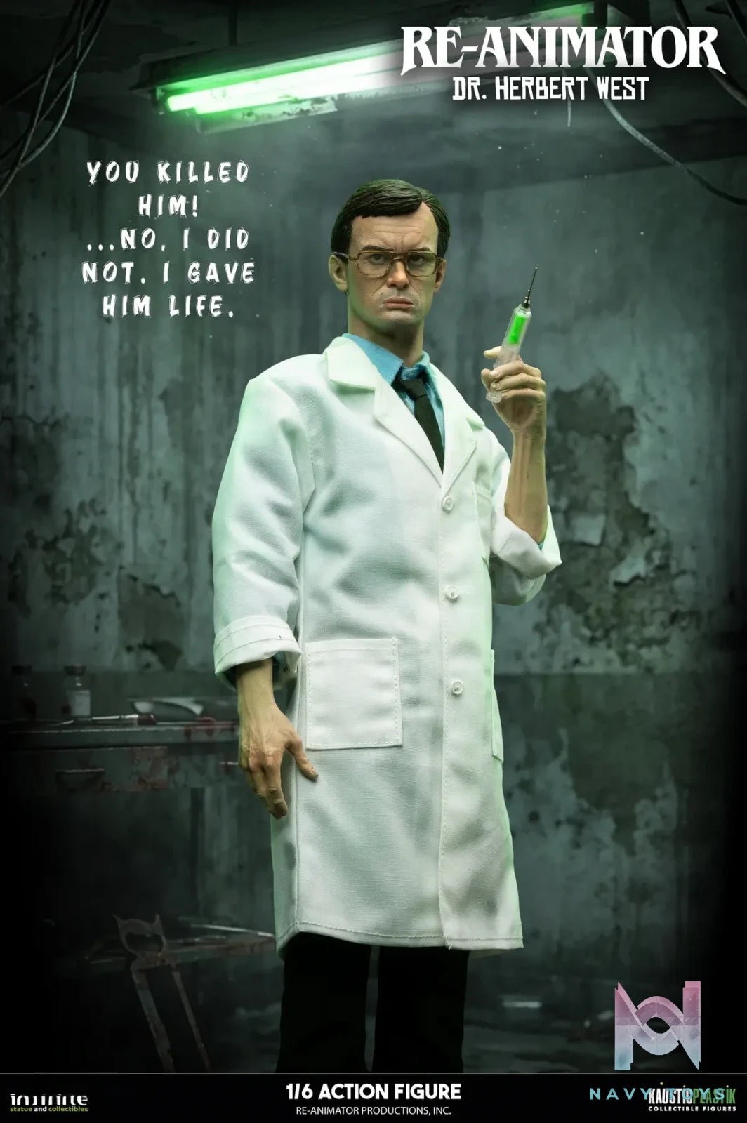 Infinite Statue – RE-ANIMATOR DOCTOR HERBERT WEST 1/6 ACTION FIGURE (Licensed)