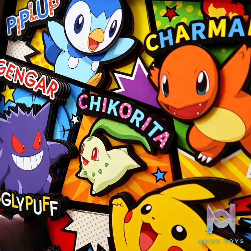 KALA HOME Studio – Pokémon Multiple Characters #14 3D Decorative Painting Pokémon