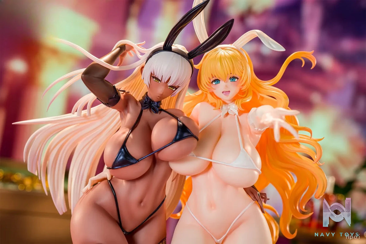ADAMAS – Black X White Rabbit Serena (White) X Kailin (Black) Set 1/6 Scale Figure (Licensed)