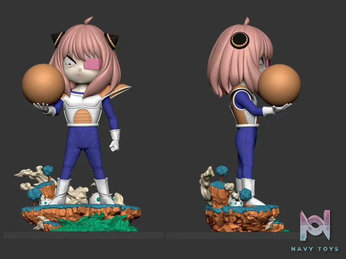 Anya Cosplay Vegeta resin statue Tsu studio anime figure