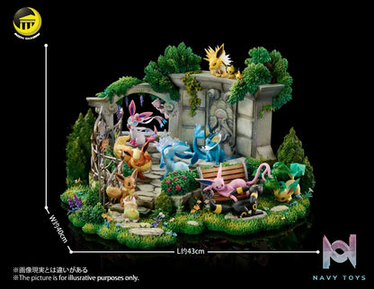 MoonShadow Studio – Eevee Family Anniversary Garden Diorama Pokémon